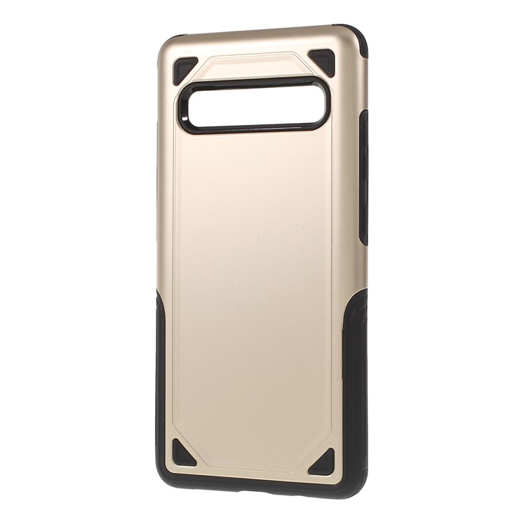 Plastic + TPU Combo Rugged Armor Case for Samsung Galaxy S10 5G - Gold-2