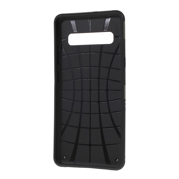 Plastic + TPU Combo Rugged Armor Case for Samsung Galaxy S10 5G - Army Green-3