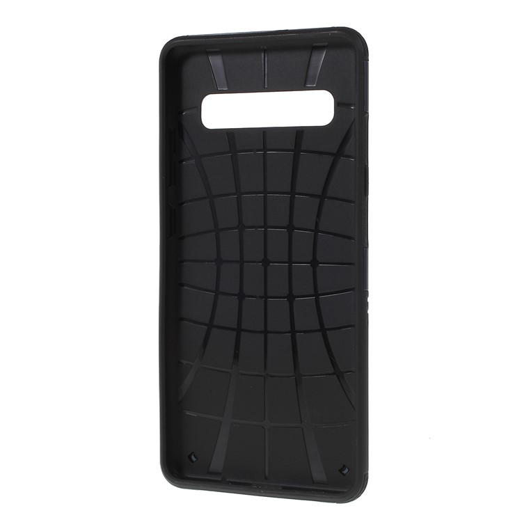 Plastic + TPU Combo Rugged Armor Case for Samsung Galaxy S10 5G - Dark Blue-3
