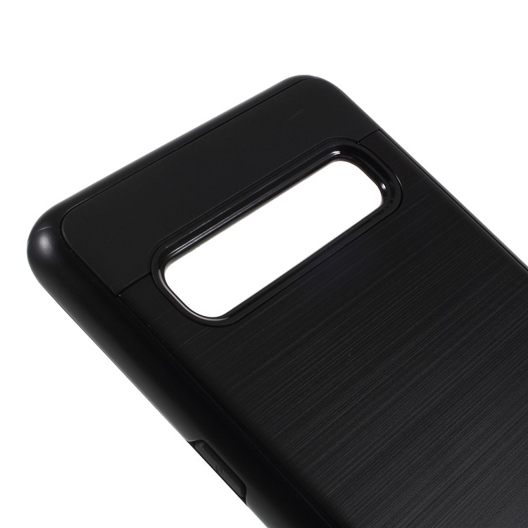 Brushed TPU + PC Hybrid Case for Samsung Galaxy S10 5G - Black-4