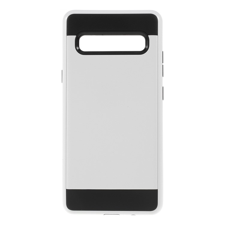 Brushed TPU + PC Hybrid Case for Samsung Galaxy S10 5G - White-1