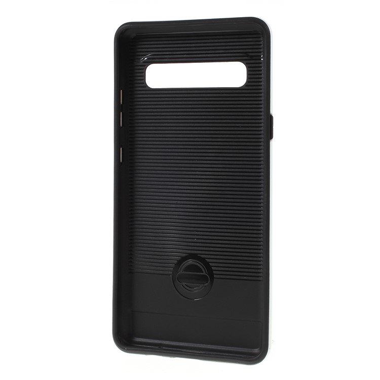 Brushed TPU + PC Hybrid Case for Samsung Galaxy S10 5G - White-3