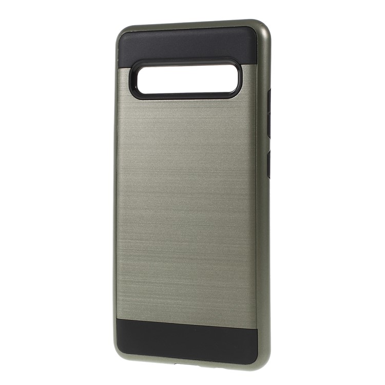 Brushed TPU + PC Hybrid Case for Samsung Galaxy S10 5G - Army Green-2
