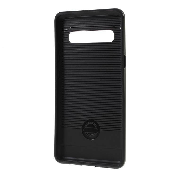 Brushed TPU + PC Hybrid Case for Samsung Galaxy S10 5G - Army Green-3