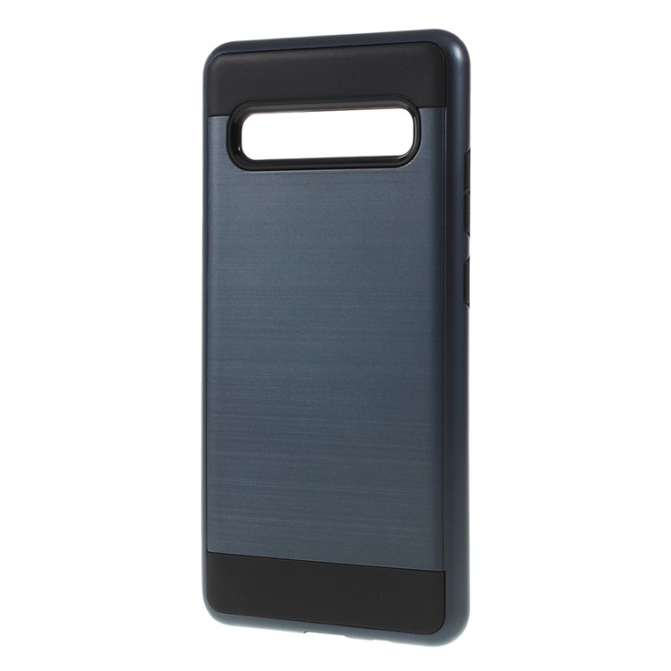 Brushed TPU + PC Hybrid Case for Samsung Galaxy S10 5G - Dark Blue-2