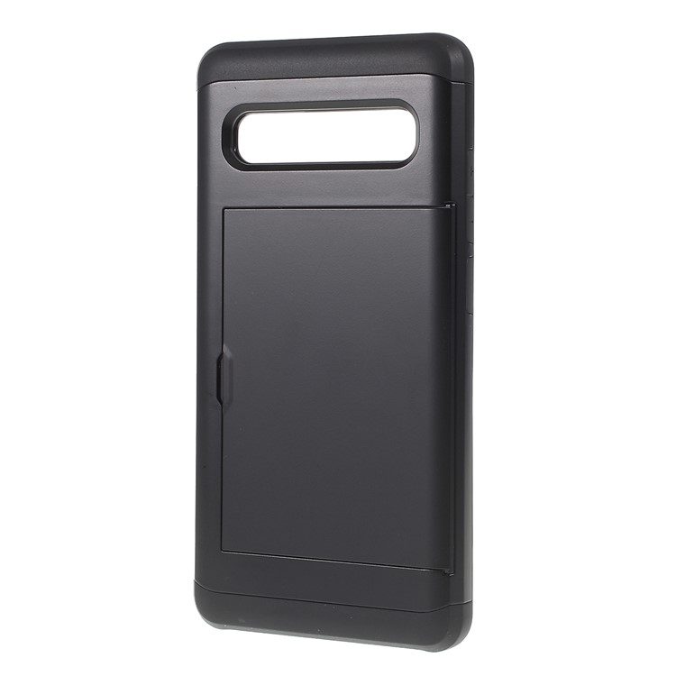 PC + TPU Hybrid Case with Card Slot for Samsung Galaxy S10 5G - Black-2