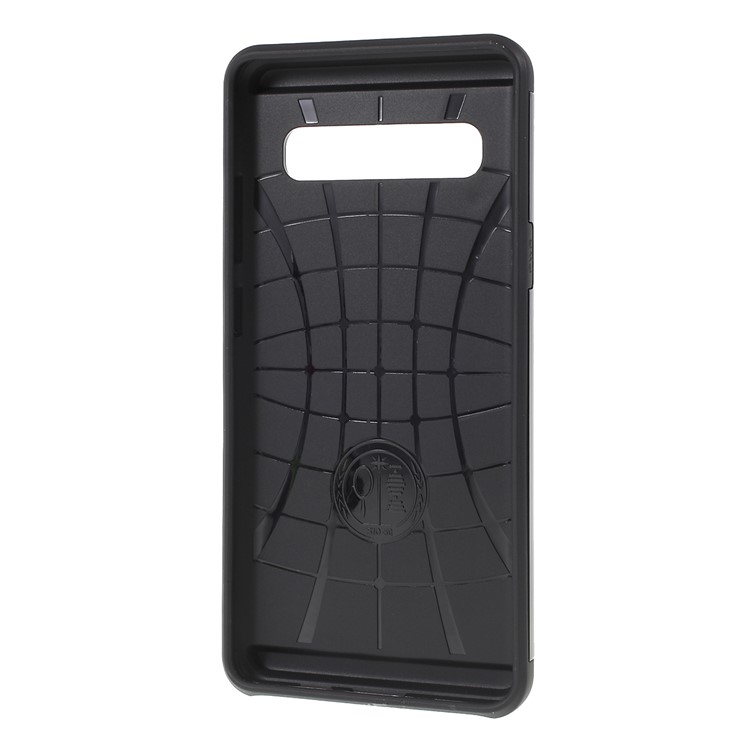 PC + TPU Hybrid Case with Card Slot for Samsung Galaxy S10 5G - Black-3