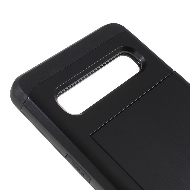 PC + TPU Hybrid Case with Card Slot for Samsung Galaxy S10 5G - Black-4