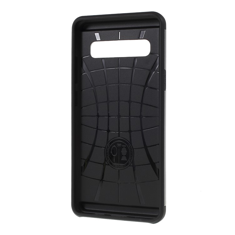 PC + TPU Hybrid Case with Card Slot for Samsung Galaxy S10 5G - Grey-3