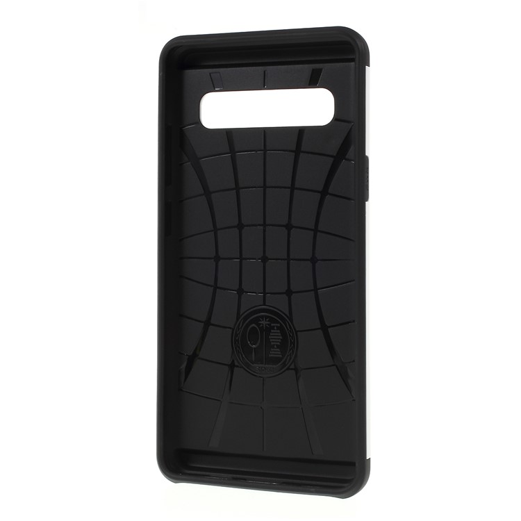 PC + TPU Hybrid Case with Card Slot for Samsung Galaxy S10 5G - White-3