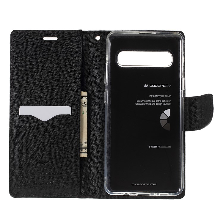 MERCURY GOOSPERY Fancy Diary Leather Stand Cover for Samsung Galaxy S10 5G - Black-8