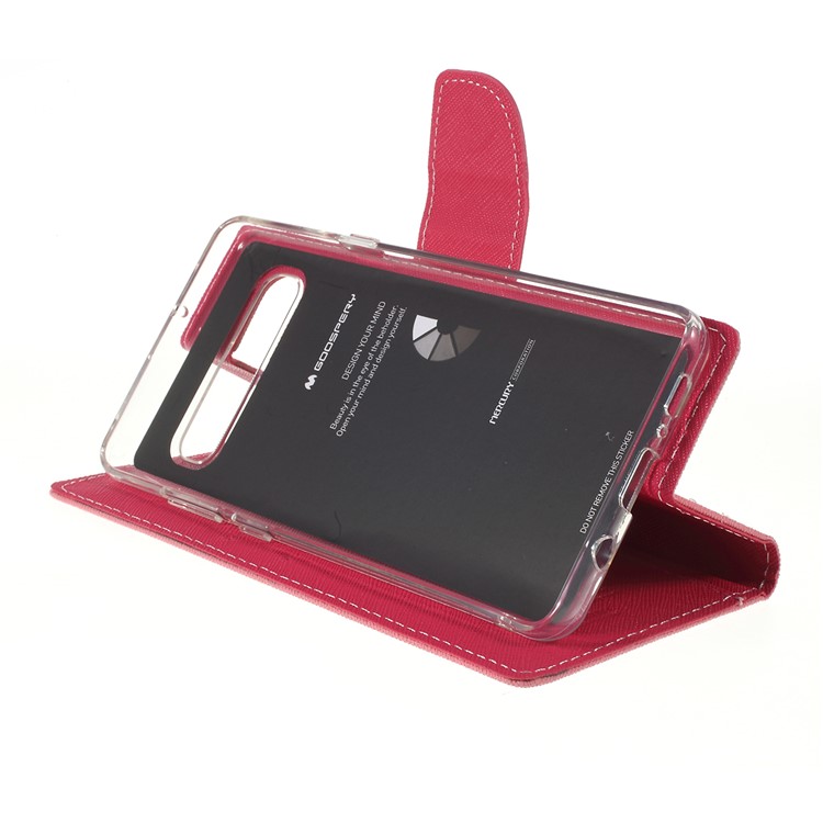 MERCURY GOOSPERY Fancy Diary Leather Stand Cover for Samsung Galaxy S10 5G - Pink-2