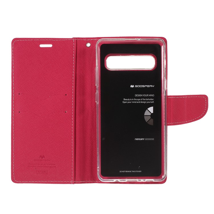 MERCURY GOOSPERY Fancy Diary Leather Stand Cover for Samsung Galaxy S10 5G - Pink-4