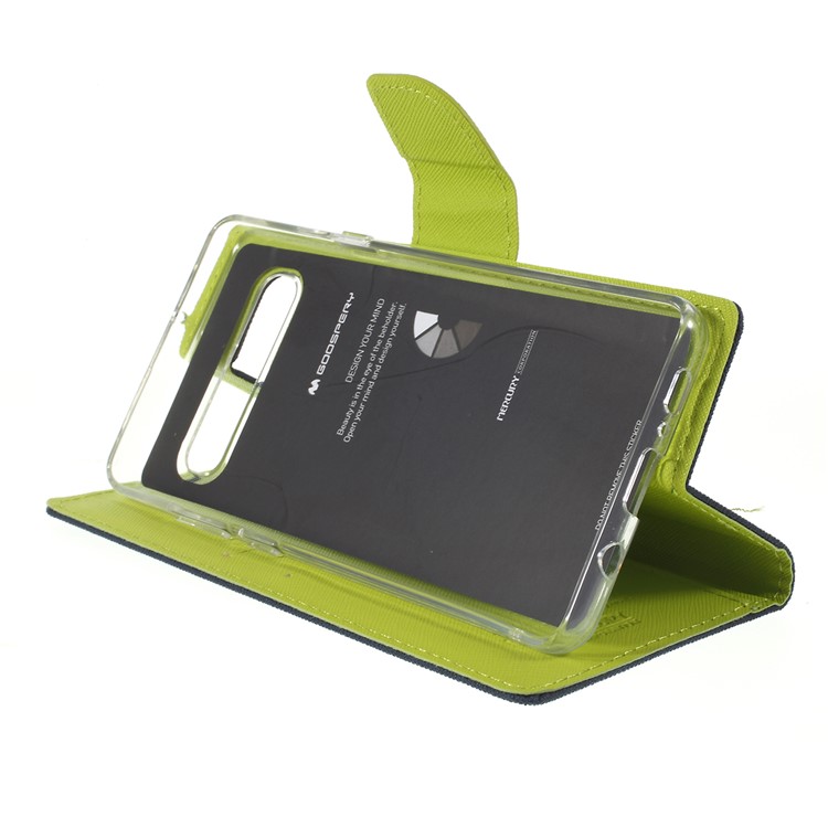MERCURY GOOSPERY Fancy Diary Leather Stand Cover for Samsung Galaxy S10 5G - Dark Blue-2