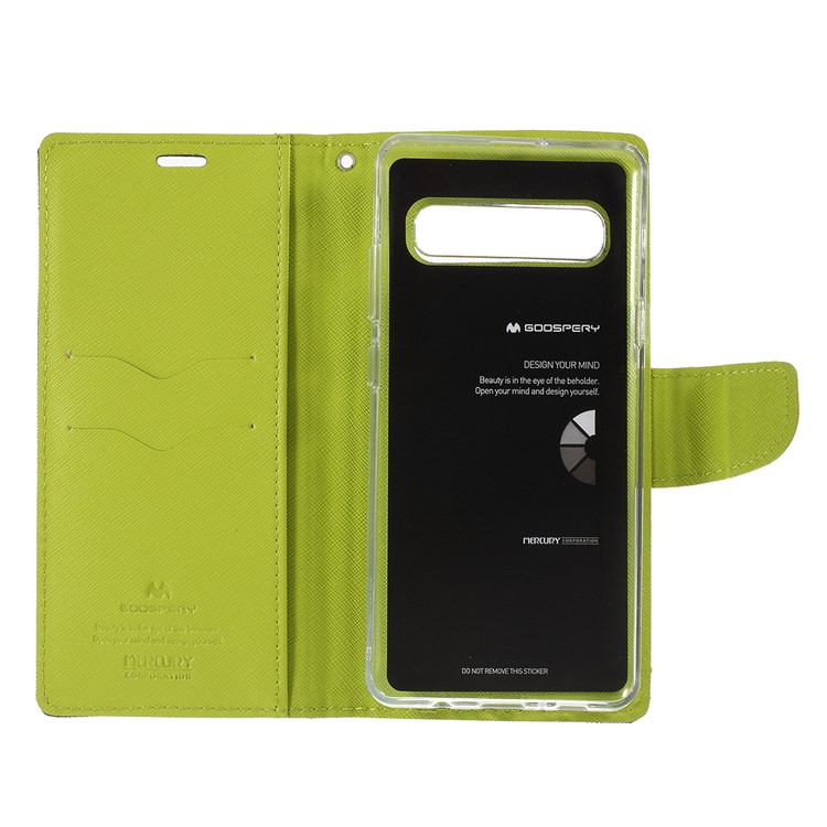 MERCURY GOOSPERY Fancy Diary Leather Stand Cover for Samsung Galaxy S10 5G - Dark Blue-4