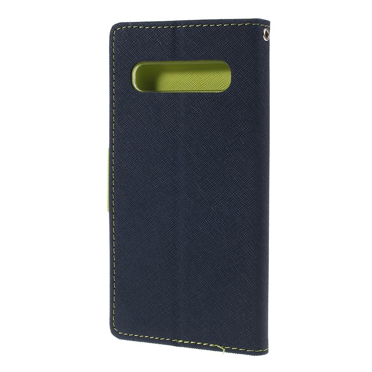 MERCURY GOOSPERY Fancy Diary Leather Stand Cover for Samsung Galaxy S10 5G - Dark Blue-6