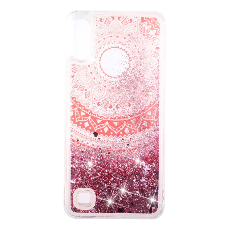 Moving Glitter Powder Sequins Patterned TPU Case for Samsung Galaxy A10/M10 - Mandala-2