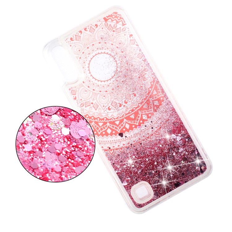 Moving Glitter Powder Sequins Patterned TPU Case for Samsung Galaxy A10/M10 - Mandala-7