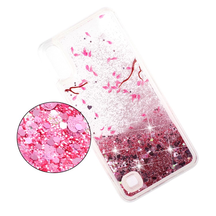 Moving Glitter Powder Sequins Patterned TPU Case for Samsung Galaxy A10/M10 - Petals-7