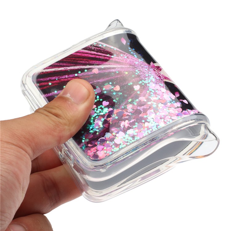 Moving Glitter Powder Sequins Patterned TPU Case for Samsung Galaxy A10/M10 - Pretty Girl's Back-4