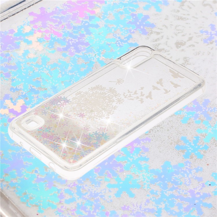Moving Glitter Powder Sequins Patterned TPU Case for Samsung Galaxy A10/M10 - Dandelion-3