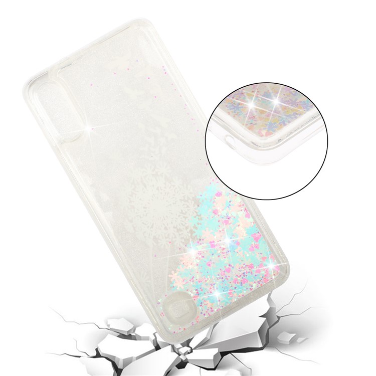 Moving Glitter Powder Sequins Patterned TPU Case for Samsung Galaxy A10/M10 - Dandelion-5