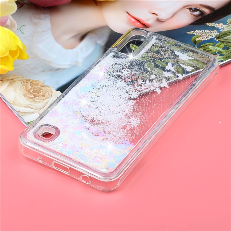 Moving Glitter Powder Sequins Patterned TPU Case for Samsung Galaxy A10/M10 - Dandelion-6
