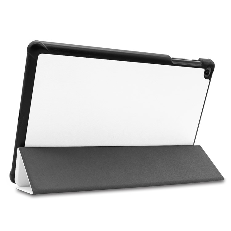 Custodia Rigida In Pelle PU ENKAY Per Galaxy Tab A 10.1 (2019) T510 / T515- Bianco-7