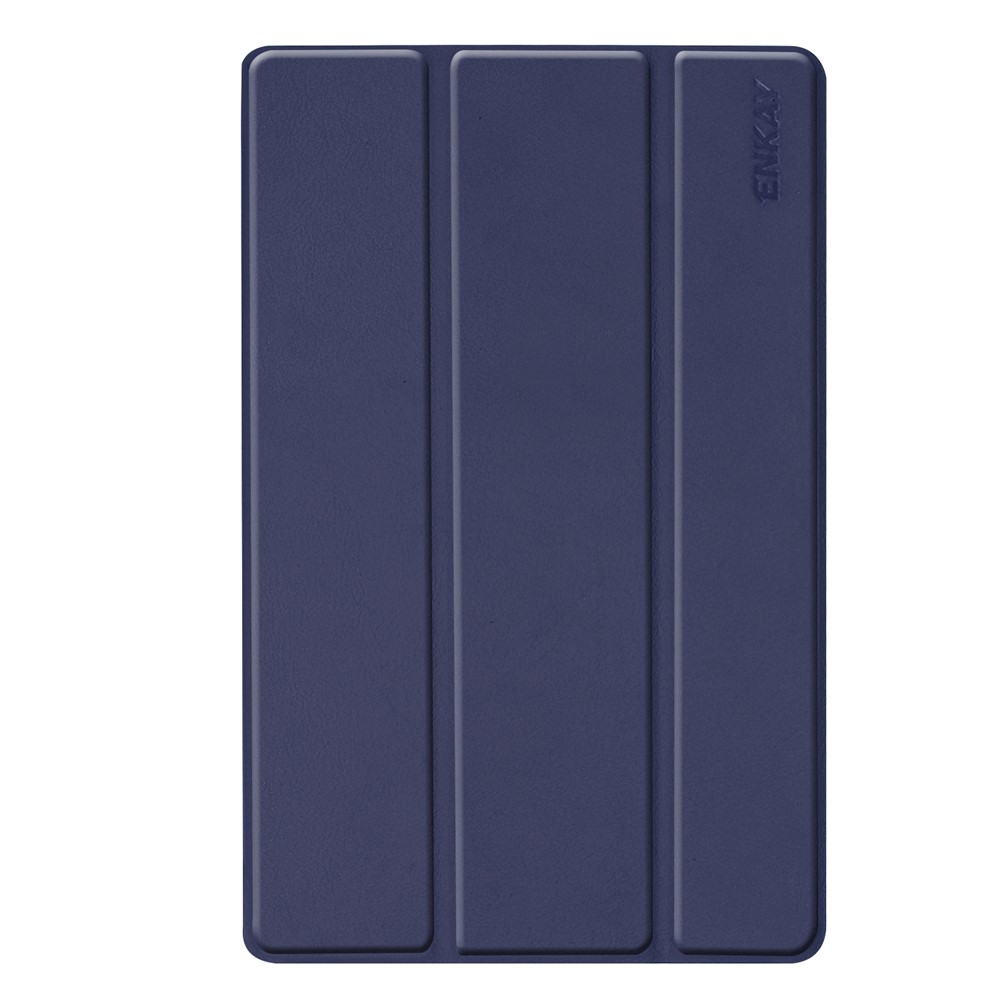 Custodia Rigida In Pelle PU ENKAY Per Galaxy Tab A 10.1 (2019) T510 / T515- Blu Scuro-2