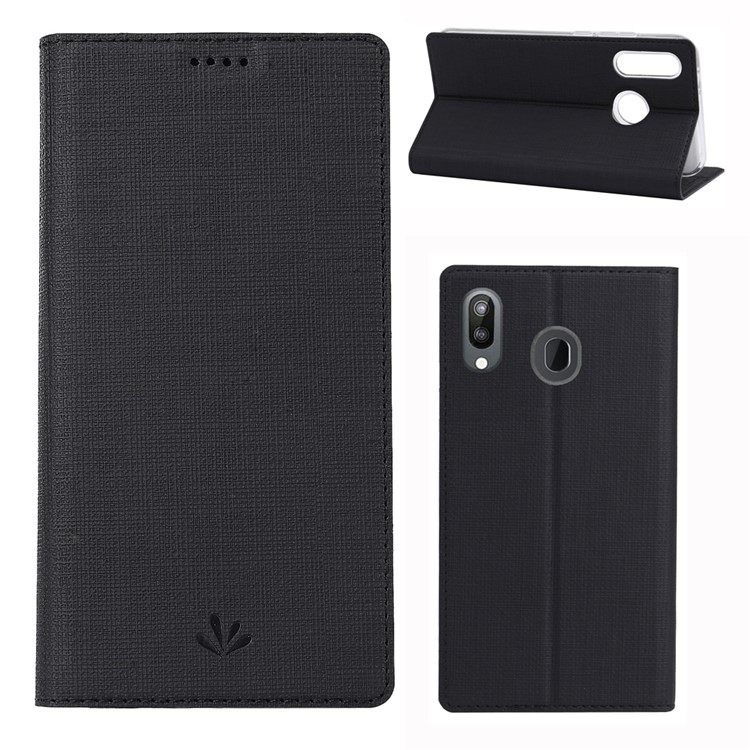 Etui En Cuir VILI DMX Pour Support Croisé Et Fente Pour Carte Avec Samsung Galaxy M20 - Noir-1