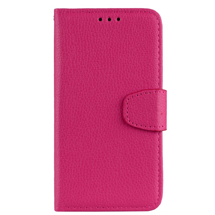 Litchi Skin Leather Wallet Case for Samsung Galaxy A20/A30 - Rose-2