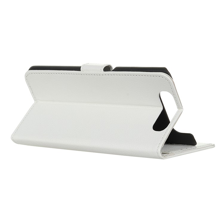 Litchi Skin PU Leather Wallet Case for Samsung Galaxy A80 / A90 - White-2