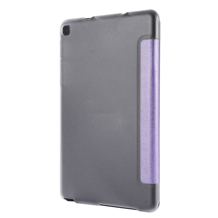 Silk Texture Leather Stand Case for Samsung Galaxy Tab A 8.0 (2019) with S Pen P200 P205 - Purple-3