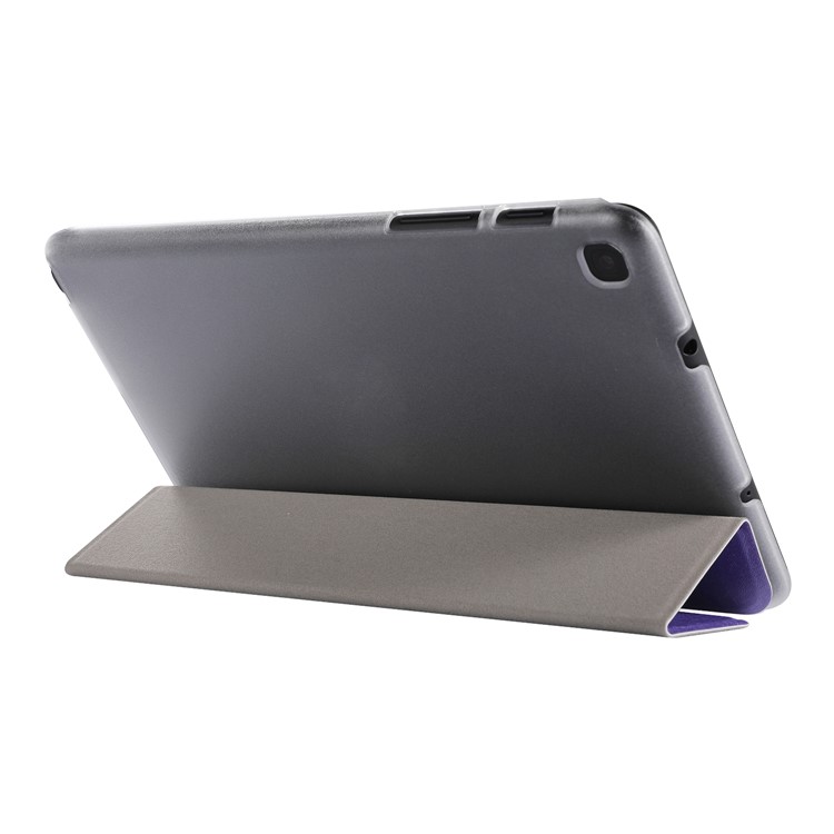 Silk Texture Leather Stand Case for Samsung Galaxy Tab A 8.0 (2019) with S Pen P200 P205 - Purple-5