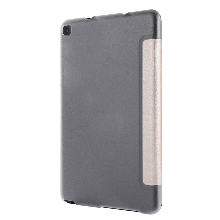 Estojo De Couro De Textura De Seda Para Samsung Galaxy Tab A 8 (2019) / Guia A Com Caneta S P200 P205 - Ouro-3