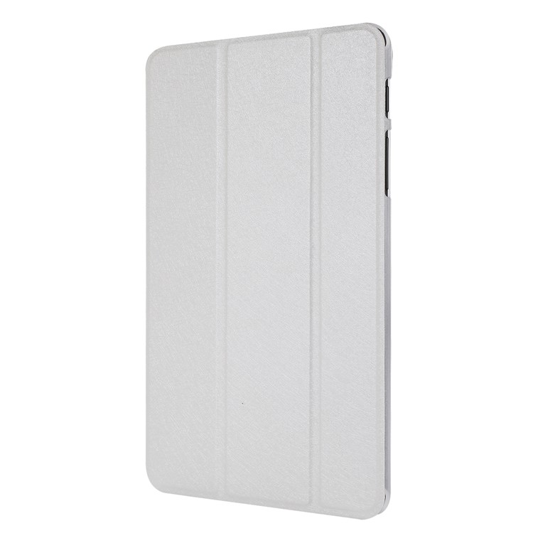 Silk Texture Leather Stand Case for Samsung Galaxy Tab A 8.0 (2019) with S Pen P200 P205 - White-2