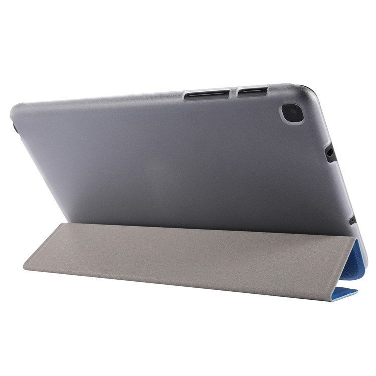 Ledertasche Mit Seidenstruktur Für Samsung Galaxy Tab A 8 (2019) / Registerkarte A Mit S Stift P200 P205 - Dunkelblau-5