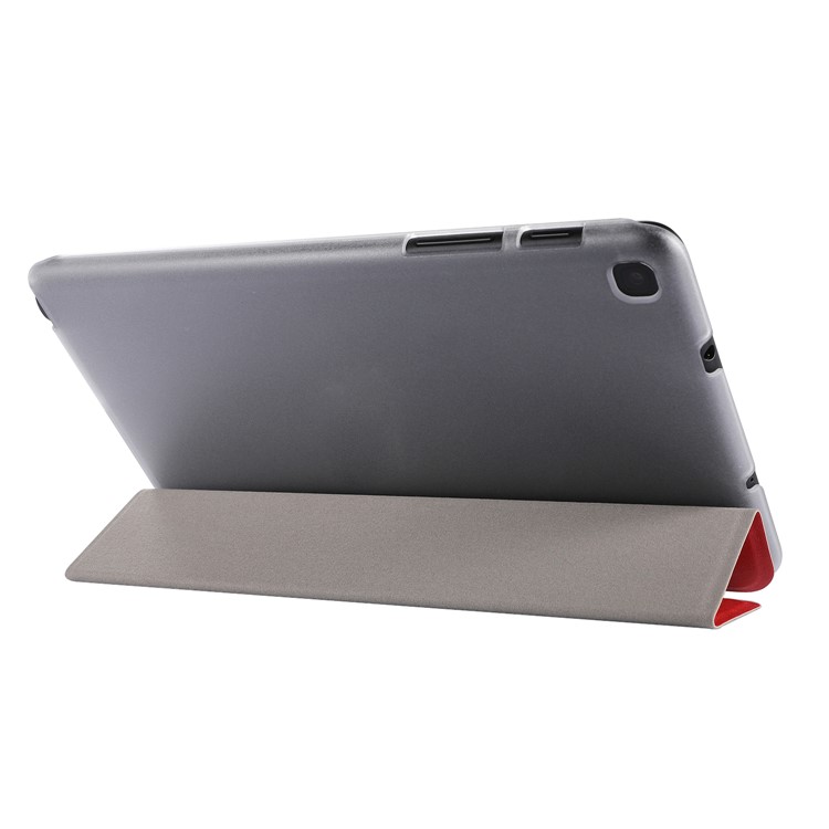 Silk Texture Leather Stand Case for Samsung Galaxy Tab A 8.0 (2019) with S Pen P200 P205 - Red-5