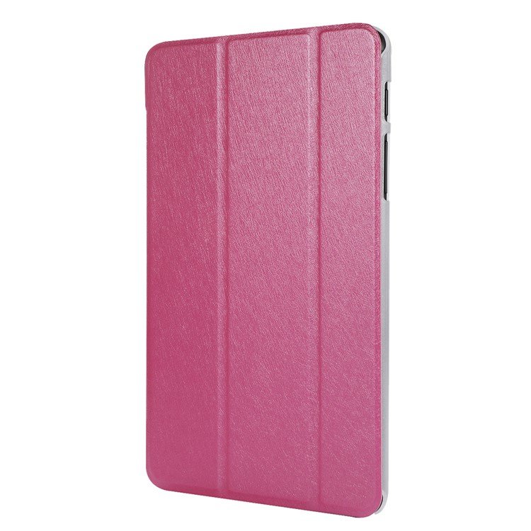 Silk Texture Leather Stand Case for Samsung Galaxy Tab A 8.0 (2019) with S Pen P200 P205 - Rose-2