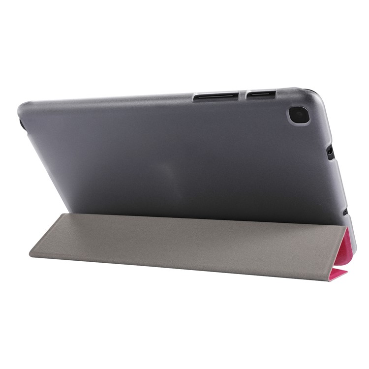 Silk Texture Leather Stand Case for Samsung Galaxy Tab A 8.0 (2019) with S Pen P200 P205 - Rose-5