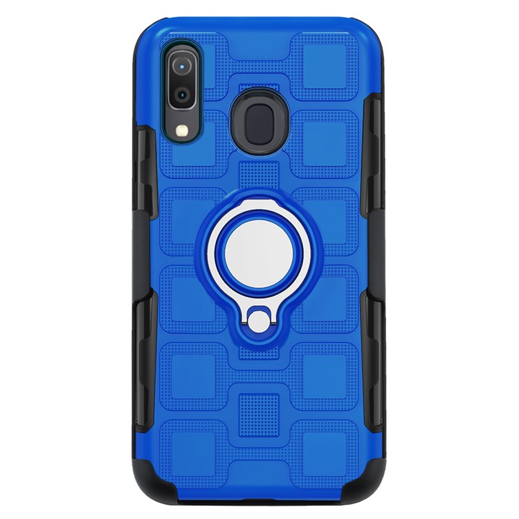 Geometric Pattern TPU PC Hybrid Phone Cover with Kickstand Belt Clip for Samsung Galaxy A30 / A20 - Baby Blue-3