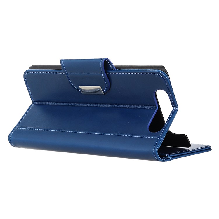 Wallet Stand PU Leather Phone Case for Samsung Galaxy A80 / A90 - Dark Blue-3