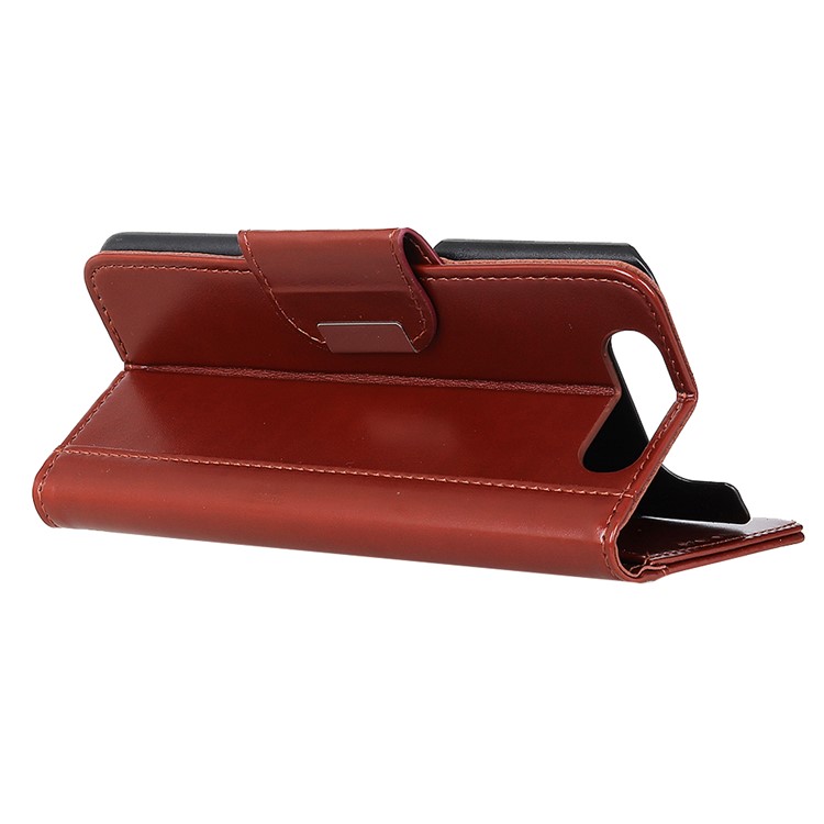 Wallet Stand PU Leather Phone Case for Samsung Galaxy A80 / A90 - Dark Brown-3