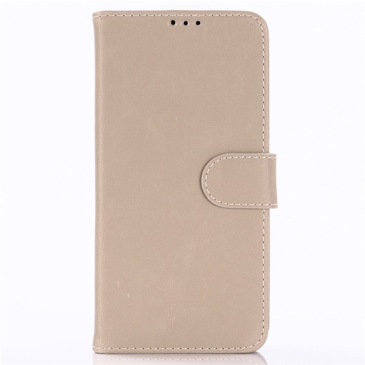 Crazy Horse Texture Retro Leather Flip Case for Samsung Galaxy A60 - Grey-1