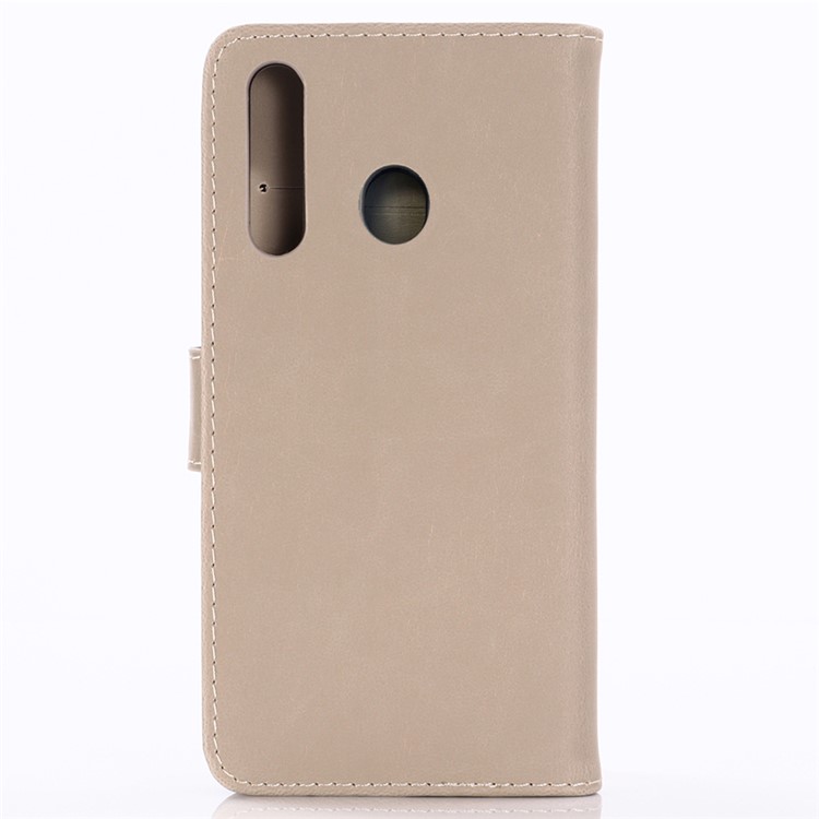 Crazy Horse Texture Retro Leather Flip Case for Samsung Galaxy A60 - Grey-2