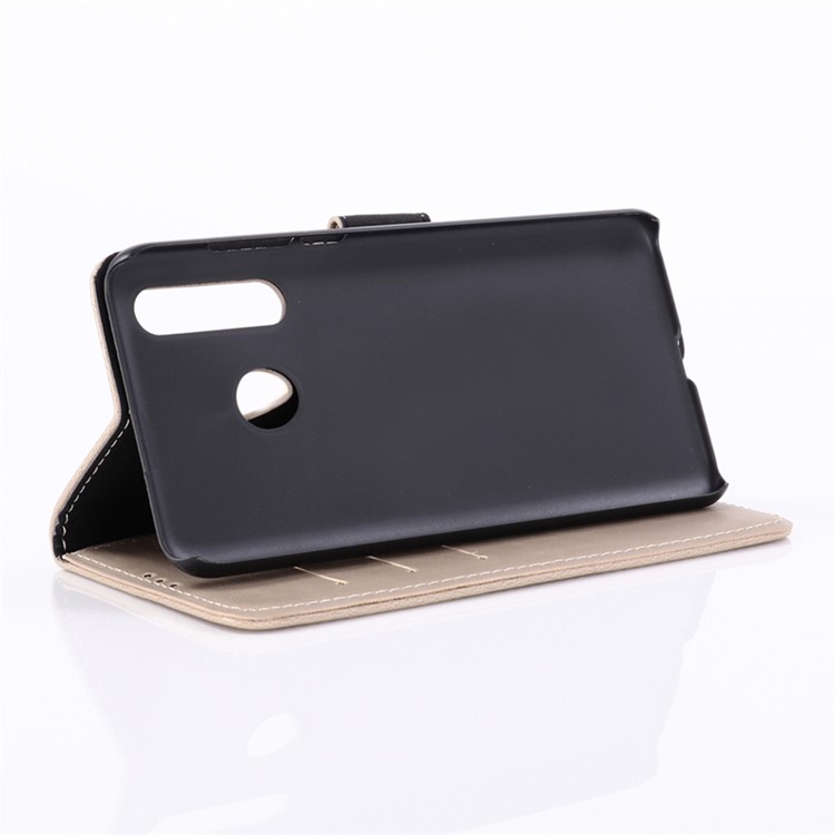 Crazy Horse Texture Retro Leather Flip Case for Samsung Galaxy A60 - Grey-5