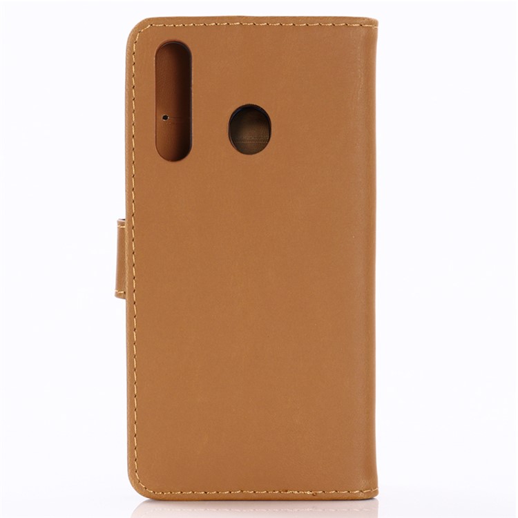 Crazy Horse Texture Retro Leather Flip Case for Samsung Galaxy A60 - Brown-2