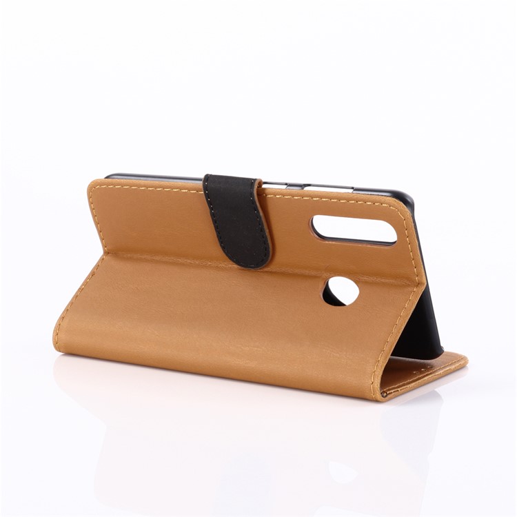 Crazy Horse Texture Retro Leather Flip Case for Samsung Galaxy A60 - Brown-4