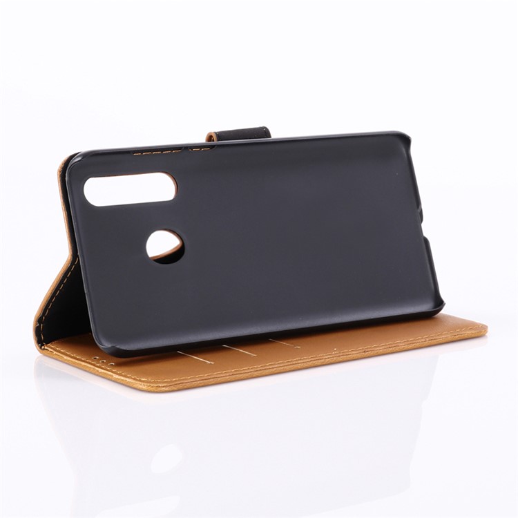 Crazy Horse Texture Retro Leather Flip Case for Samsung Galaxy A60 - Brown-5