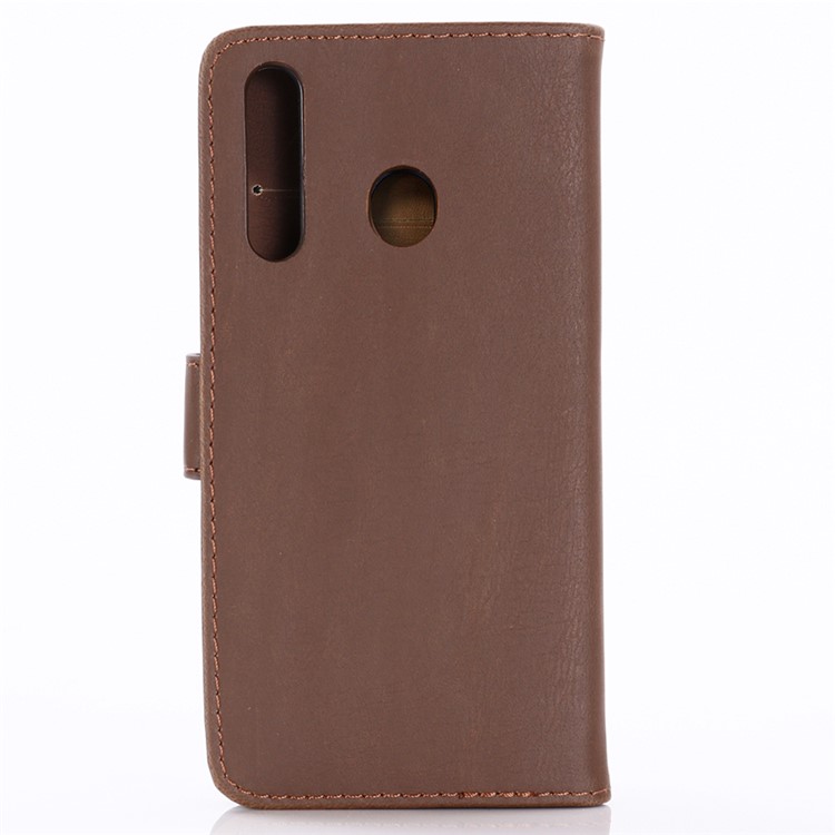 Crazy Horse Texture Retro Leather Flip Case for Samsung Galaxy A60 - Coffee-2